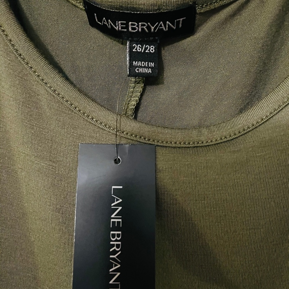 Olive green Hi-Low Tank Top